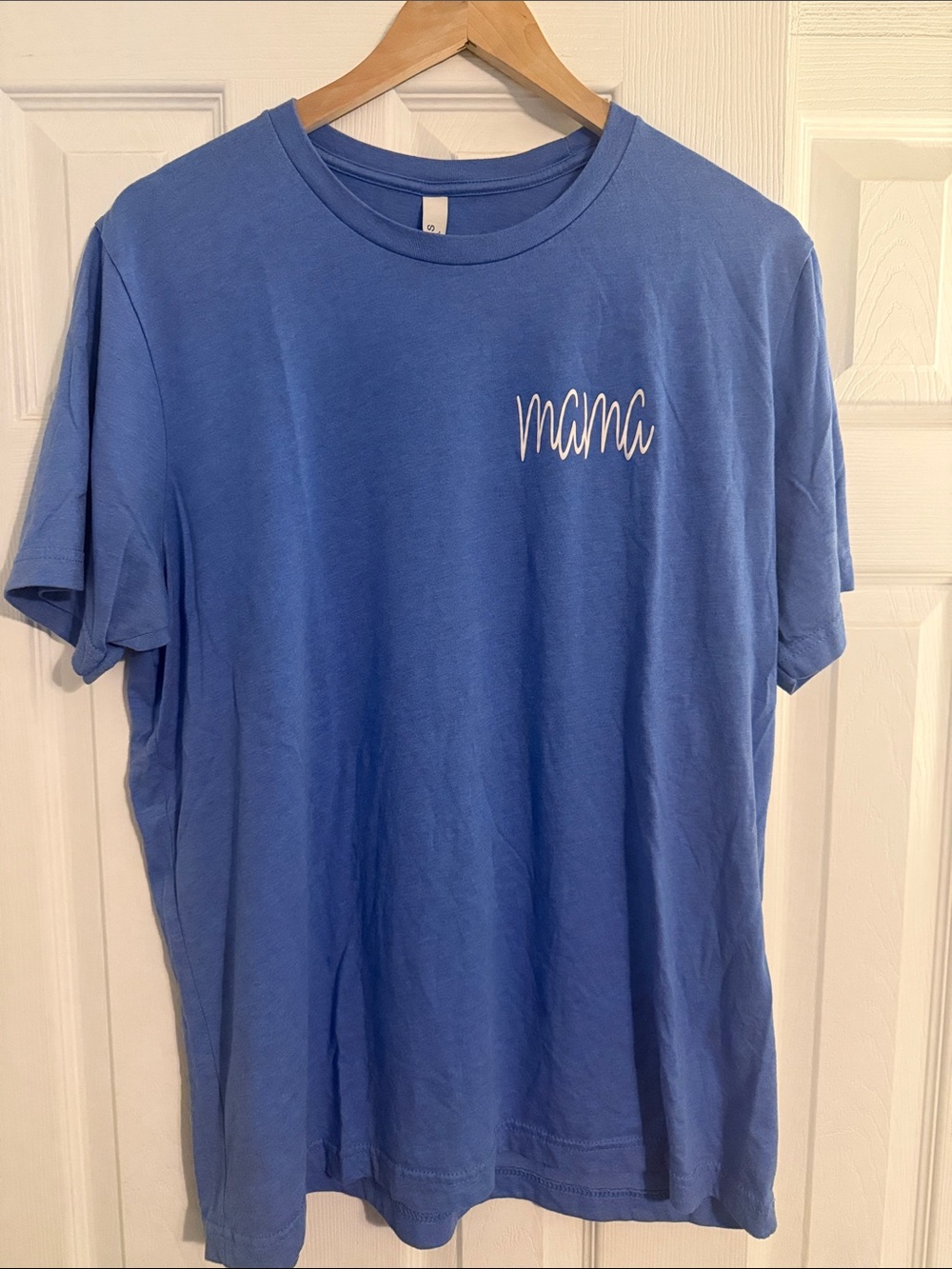 Bella Canvas Light Blue "mama" Short Sleeve Tee